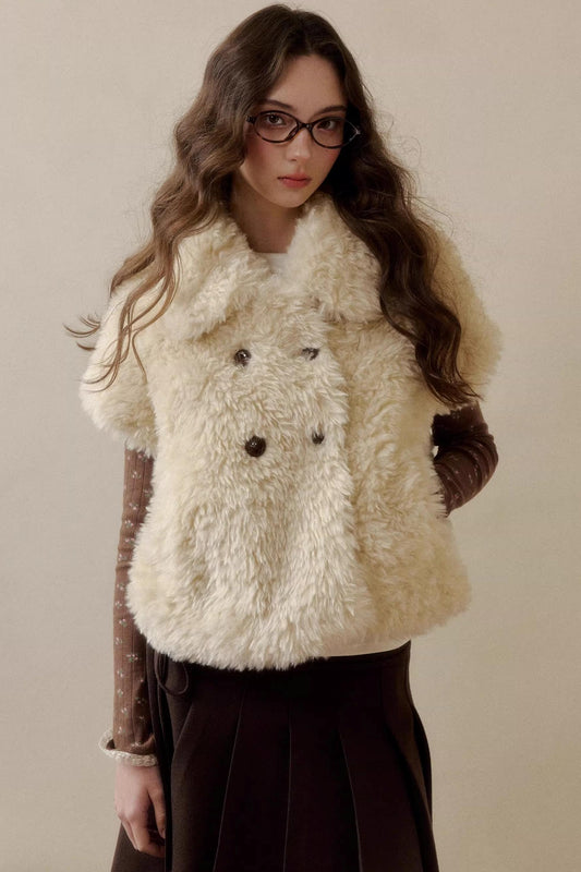 Baby Doll Collar Fur Jacket