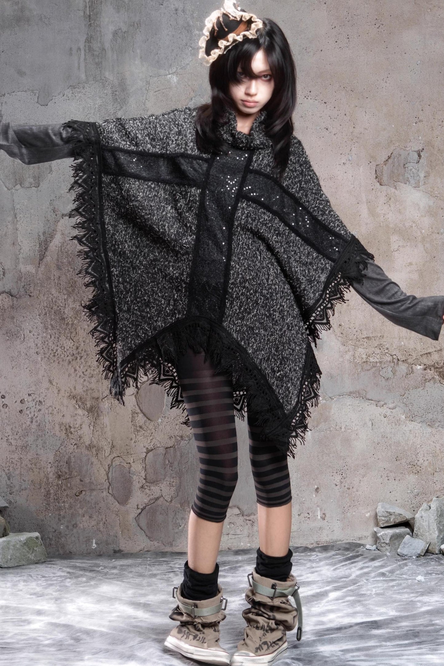 Retro Punk Cross Cloak