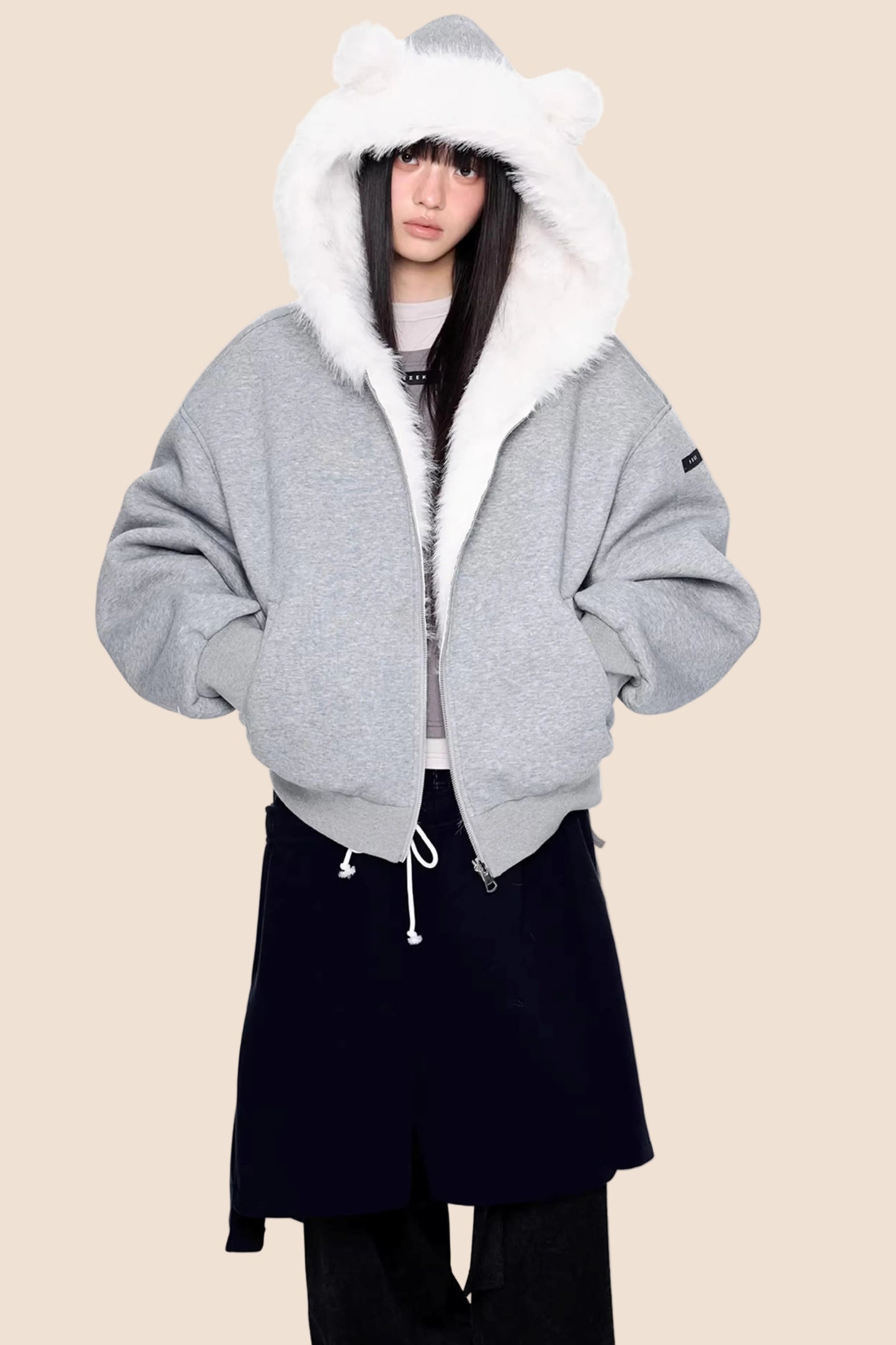 Reversible Furry Cotton Jacket