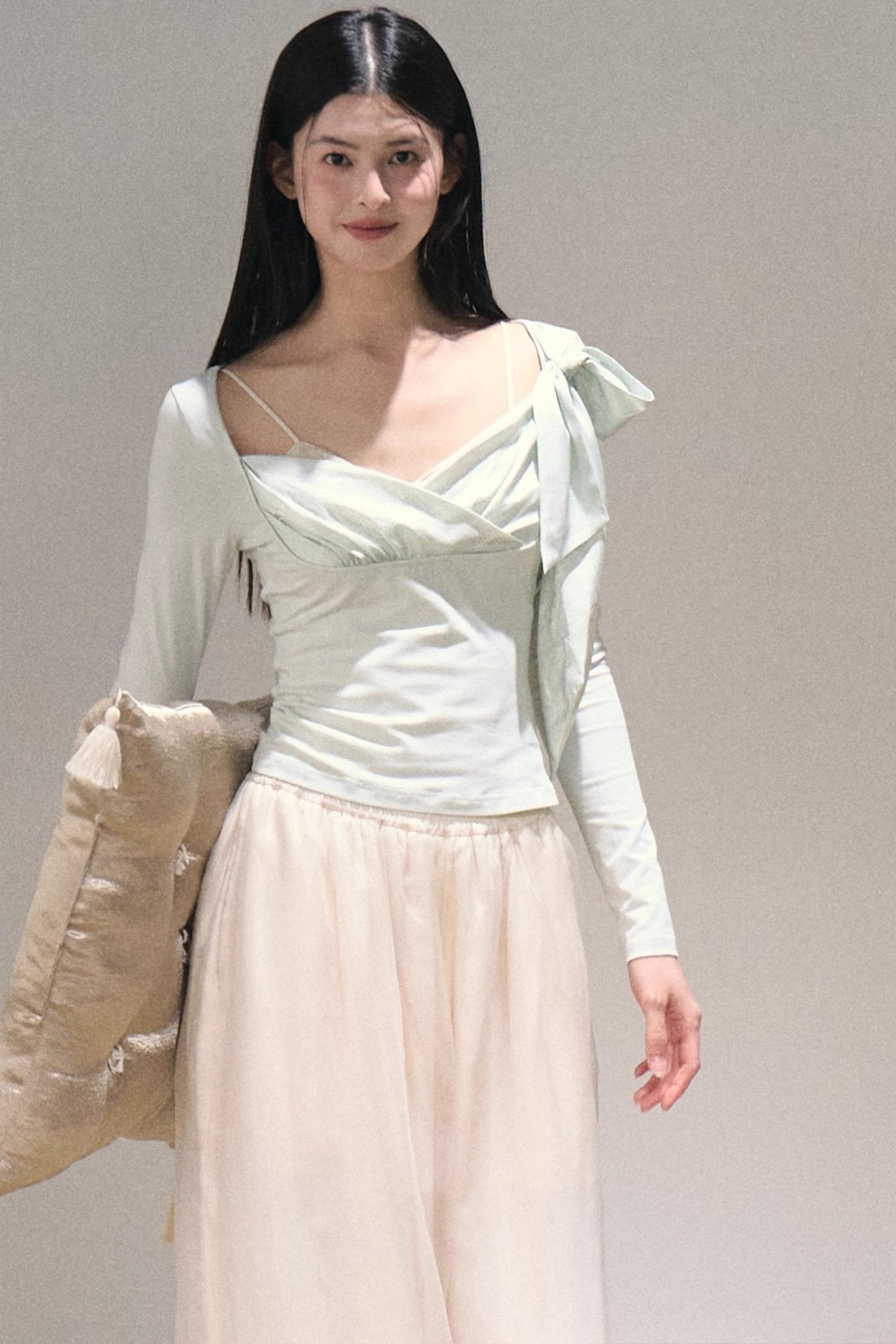 Blue Night Silk Scarf Top