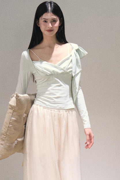 Blue Night Silk Scarf Top