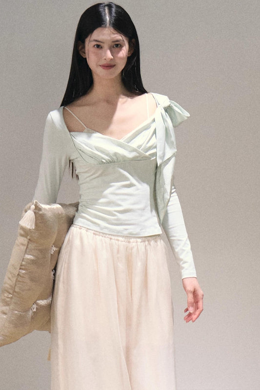 Blue Night Silk Scarf Top