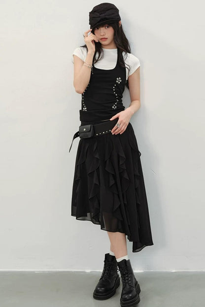 Black Swan Halter Top Set