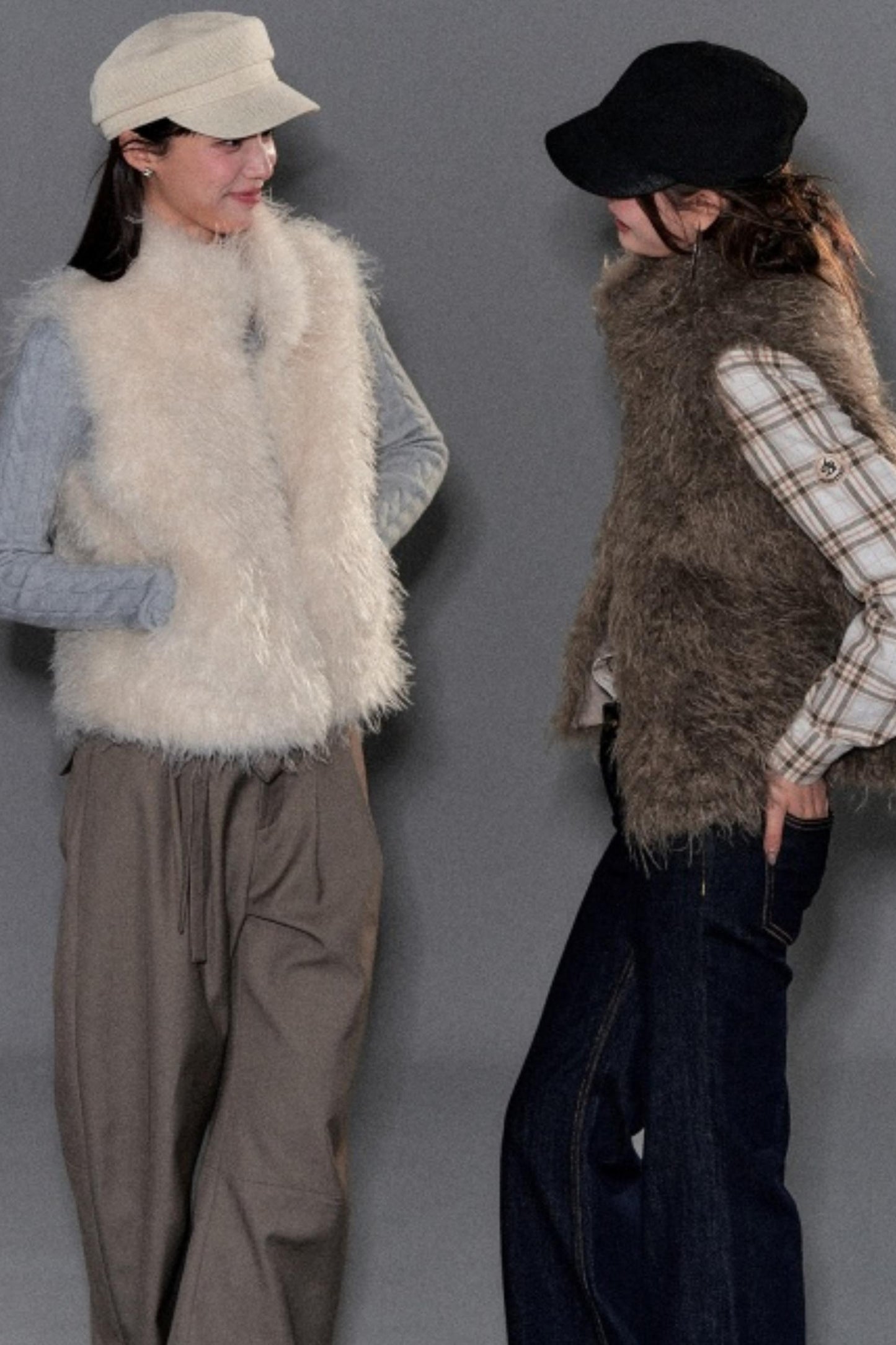 Stand-Up Collar Furry Vest