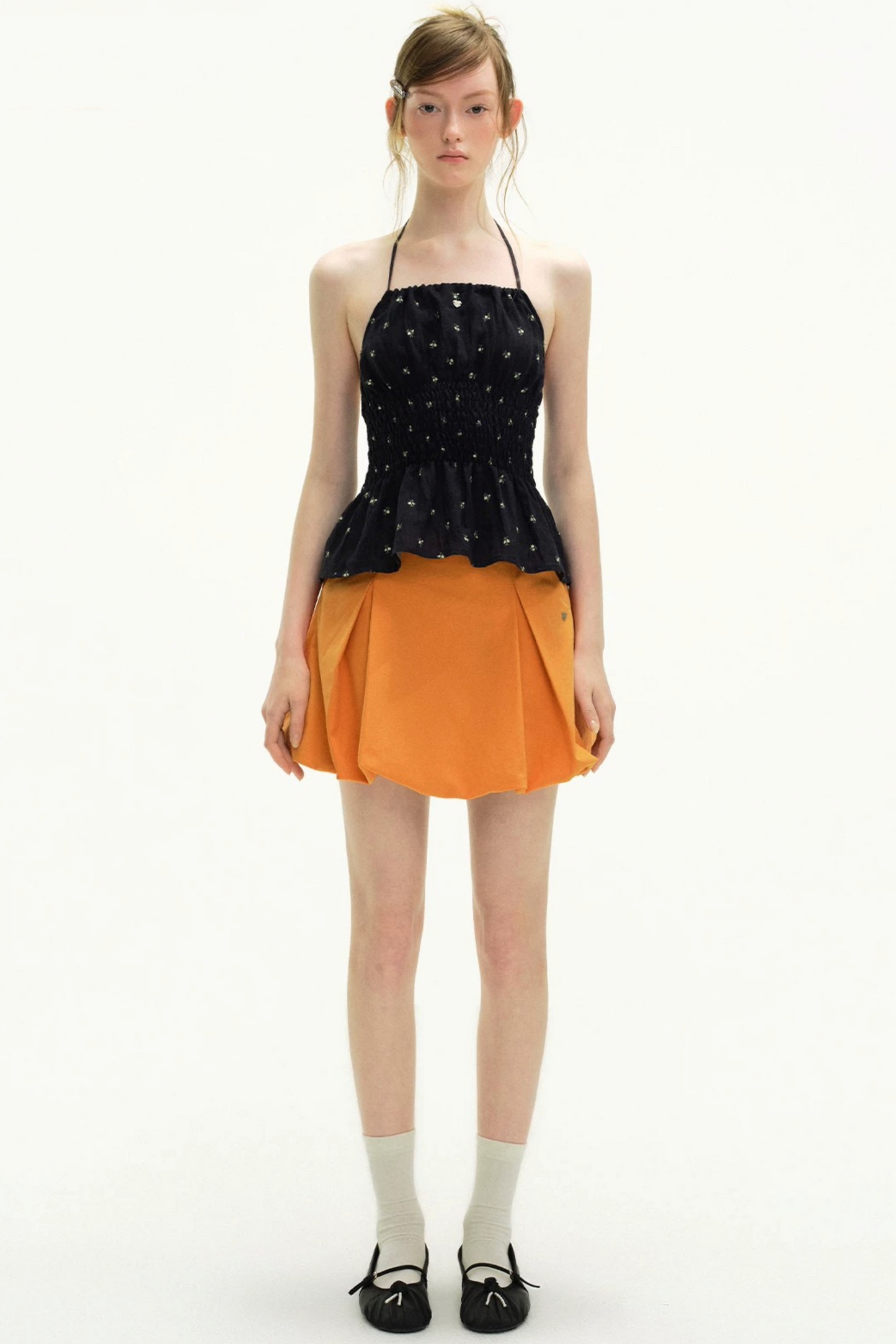 Romantic Floral Lace-Up Camisole