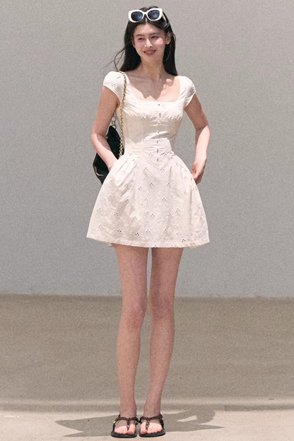 Pure Cotton Embroidered Dress