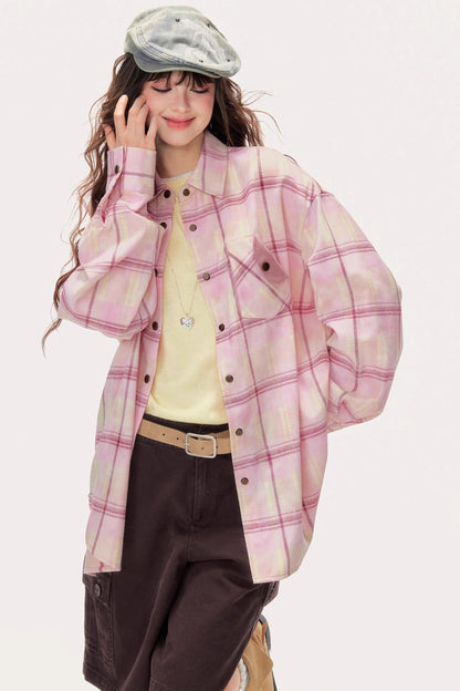Pink Plaid Classic Shirt