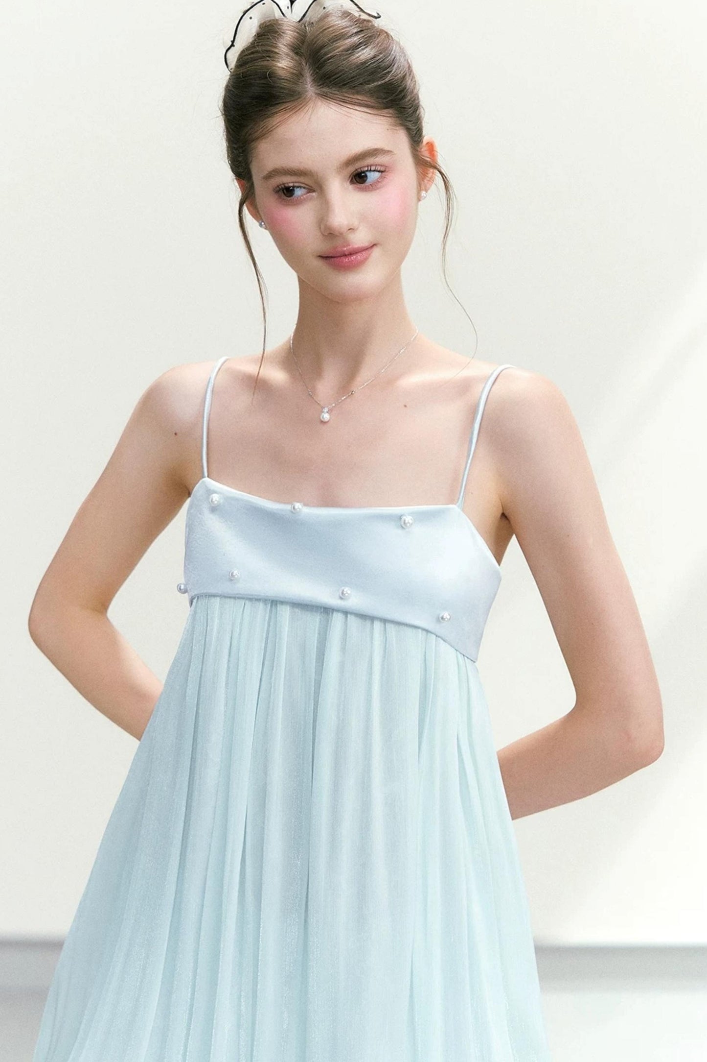 Girly Blue Floral Dress