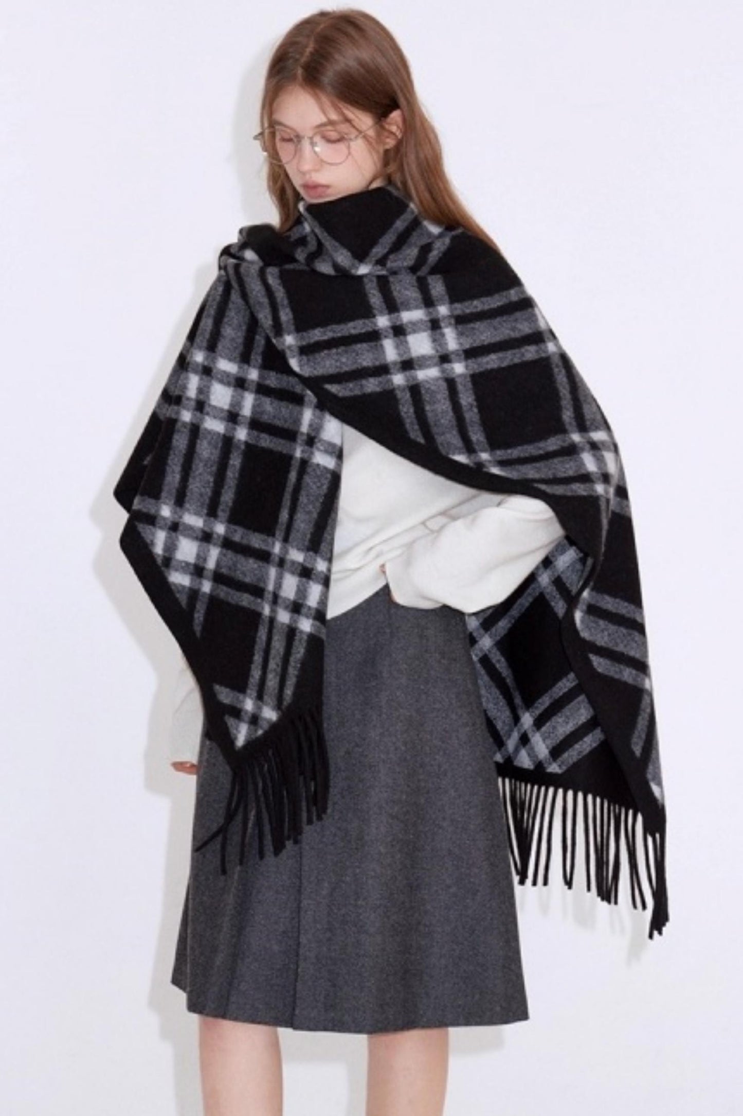 Soft Glutinous Sheep Wool Shawl