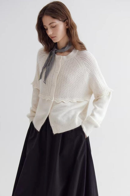 Textured Wool Knit Sweater
