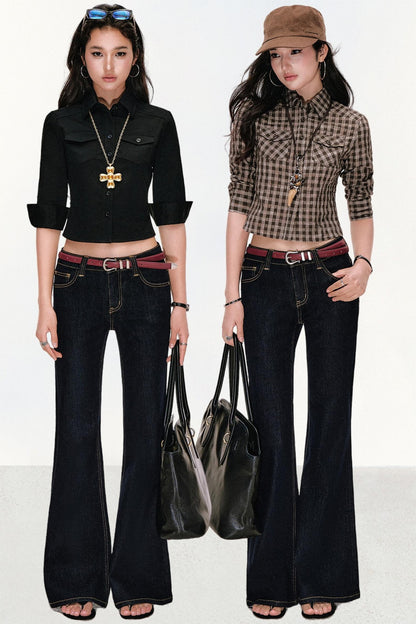 Retro Cow Slim Flare Jeans