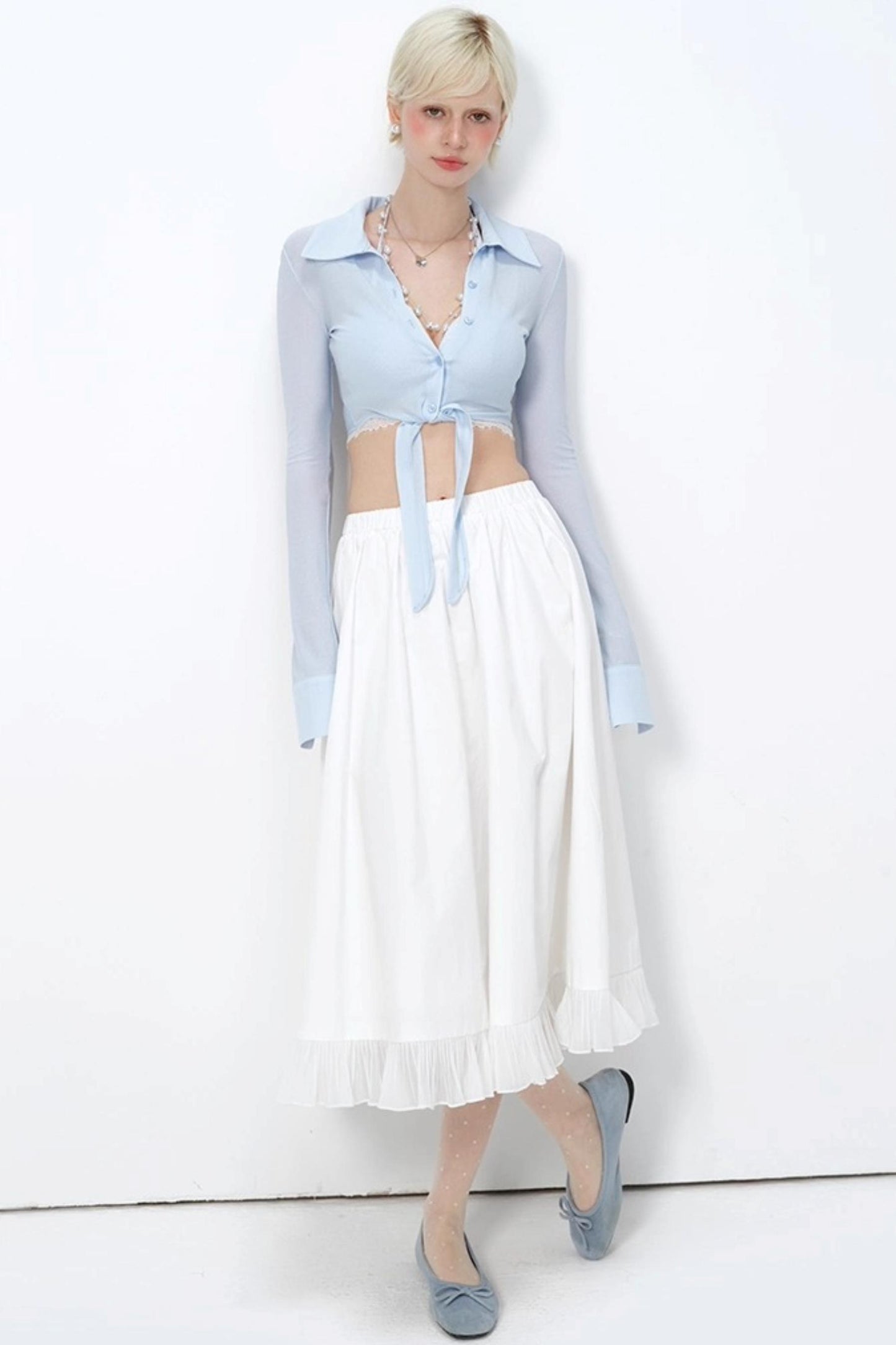 High-Waist A-Line Skirt