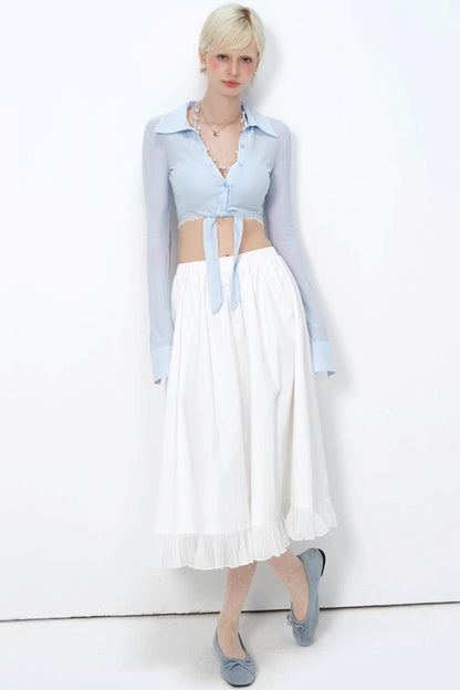 High-Waist A-Line Skirt