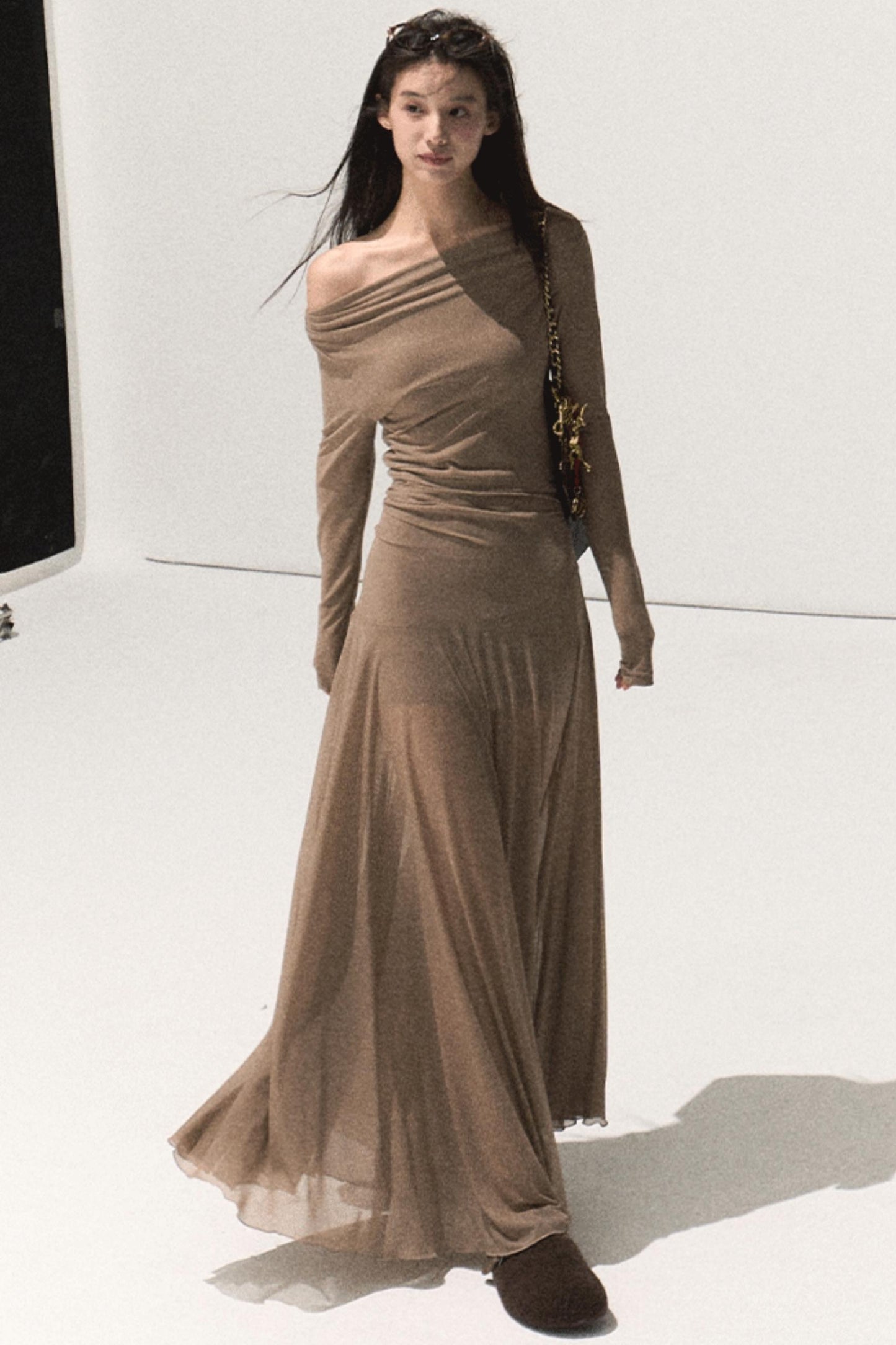 Soft Mist Shoulder Dress