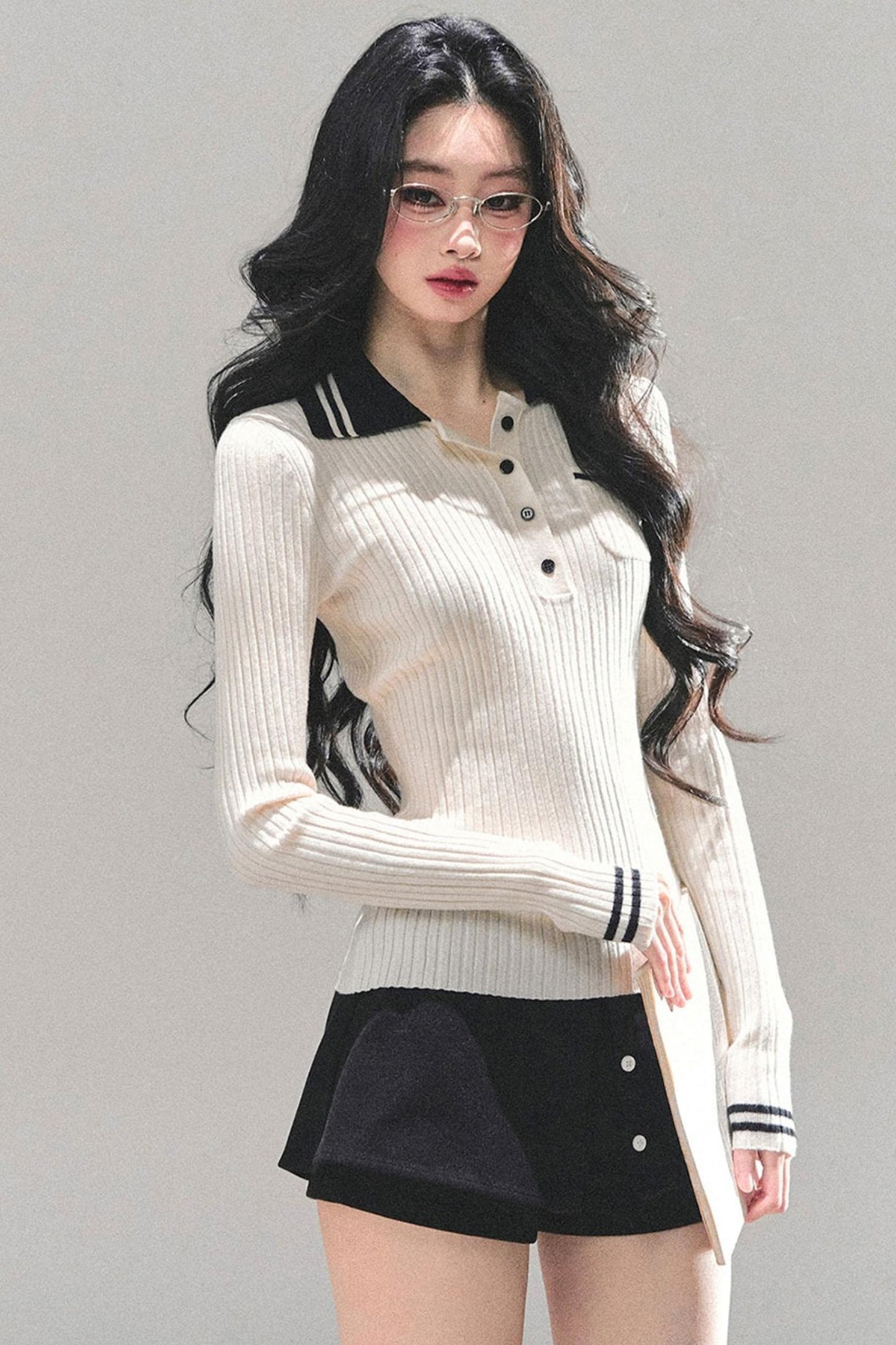 American Knit Polo Sweater