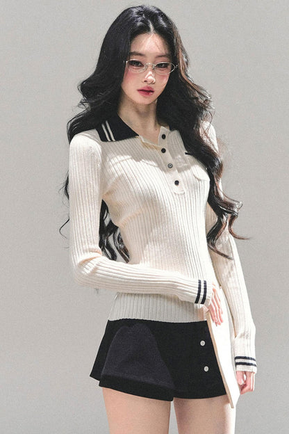American Knit Polo Sweater