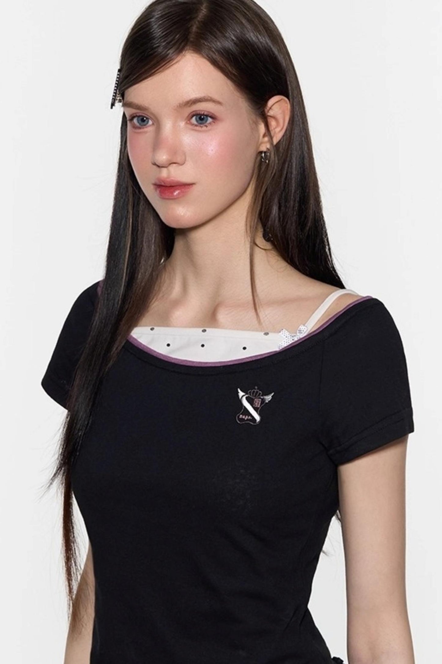 Nap Embroidery Short Sleeve T-Shirt
