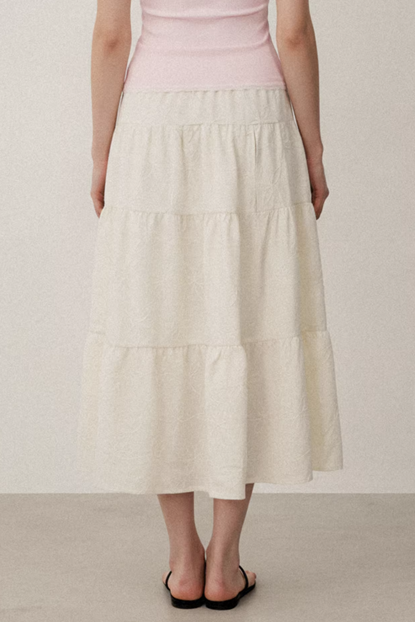 Embroidered Jacquard A-Line Skirt
