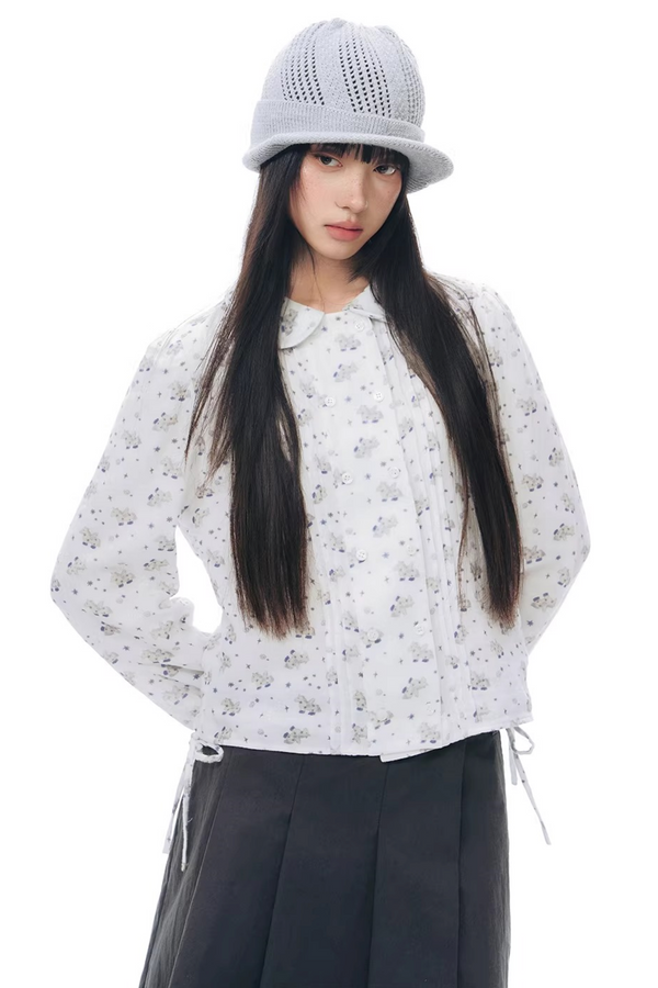 Pony Print Shirt and Skirt Matching Set