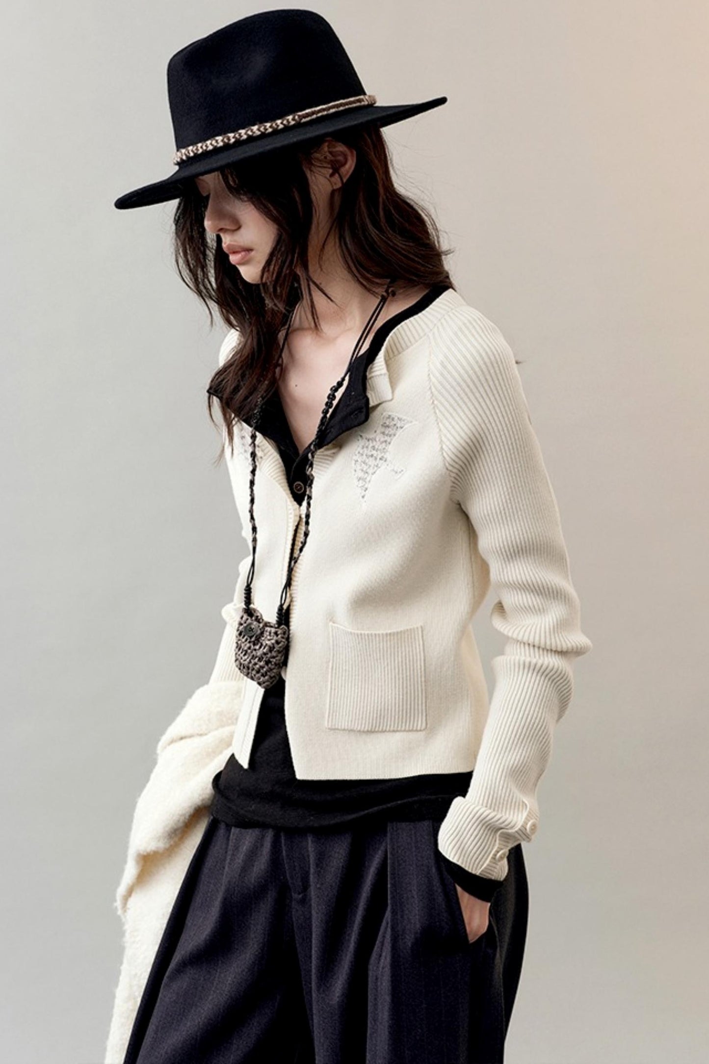 Feather Shadow Knitted Cardigan