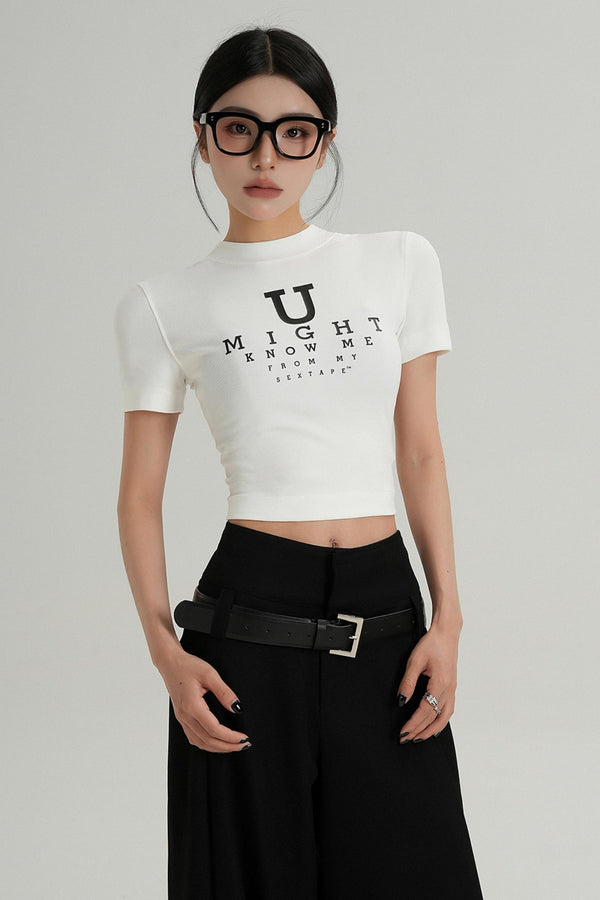 U-Shaped Letter Tee