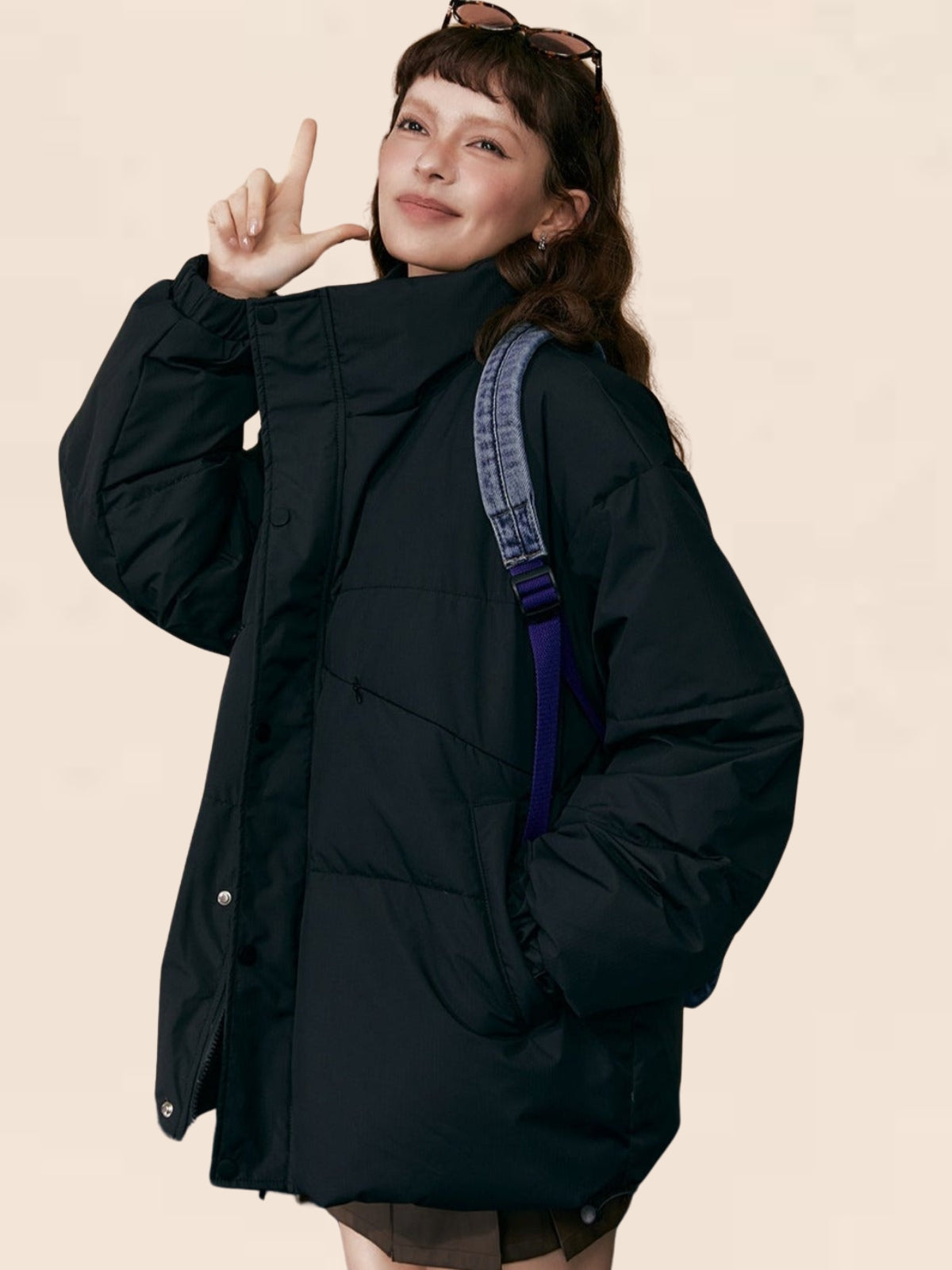 Long-sleeved Loose Down Jacket