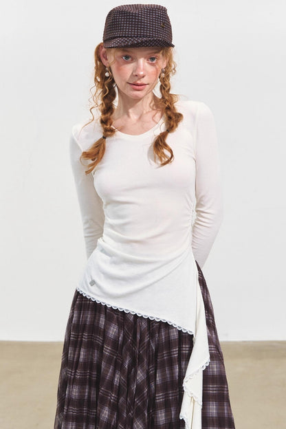 Asymmetrical Crinkled Top