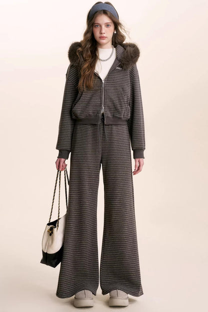 Composite Silver Fox Knit Jacket Set-Up