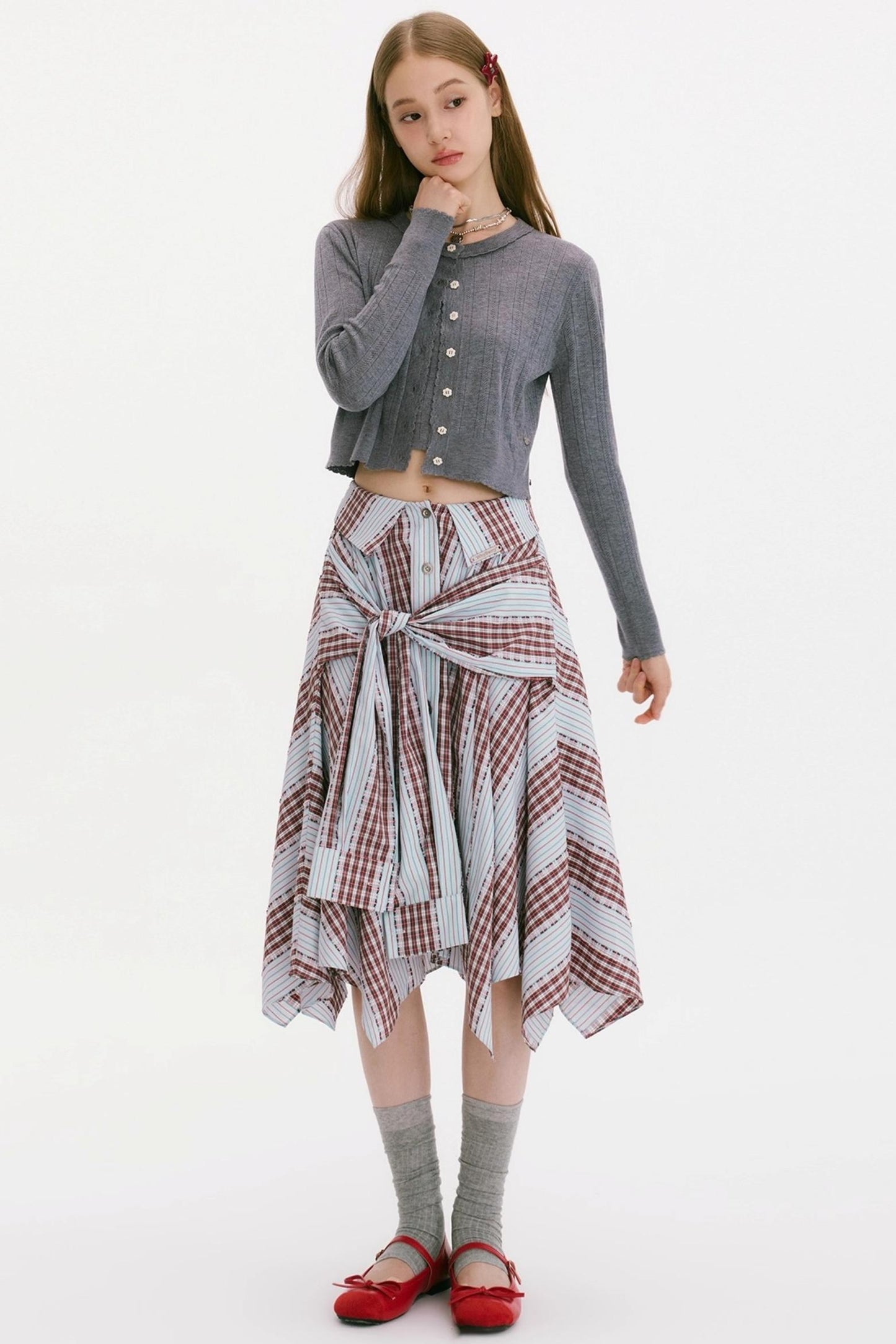 Autumn Flower Knitted Cardigan