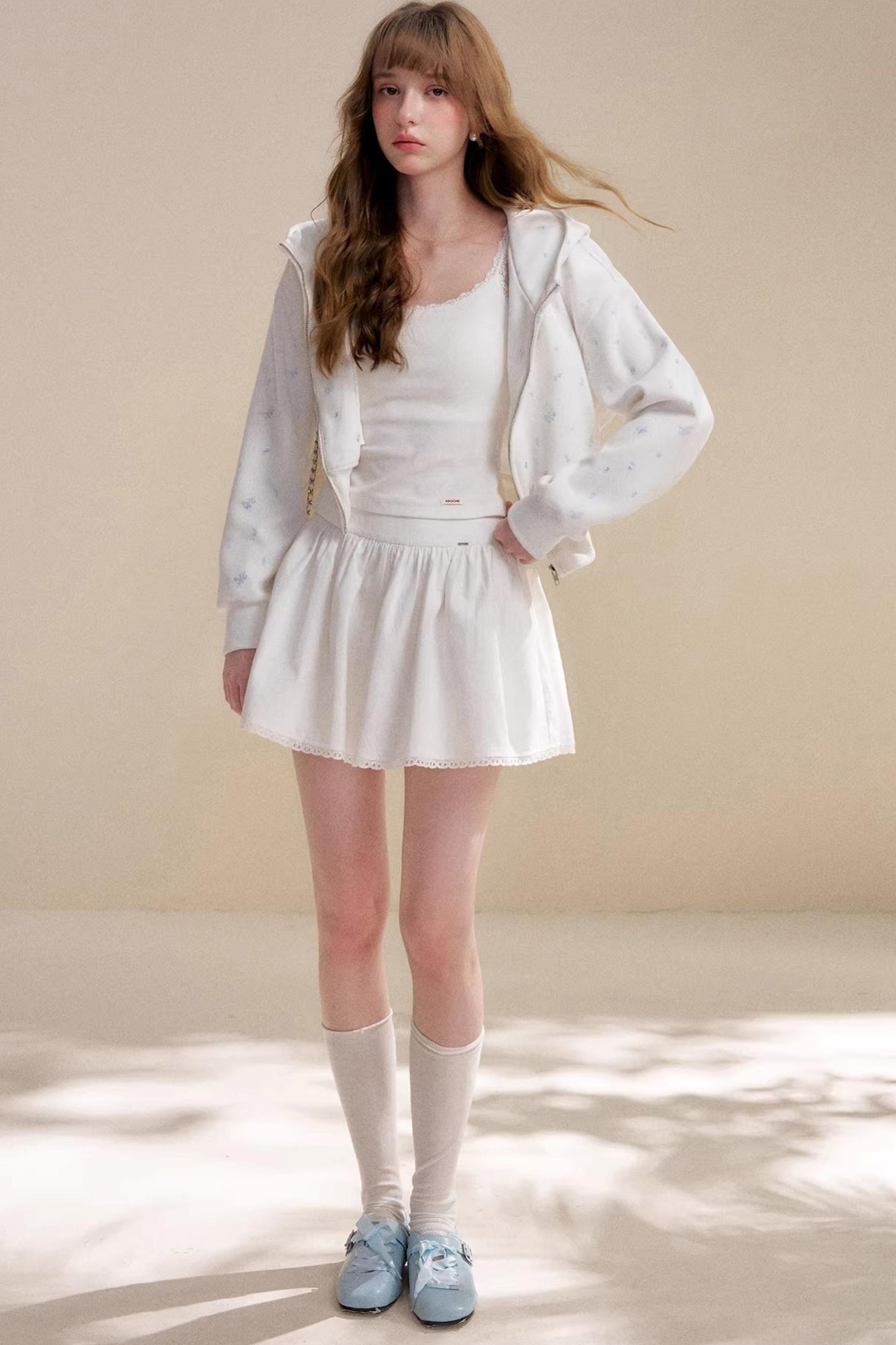 Cotton Lace Patchwork Skirt