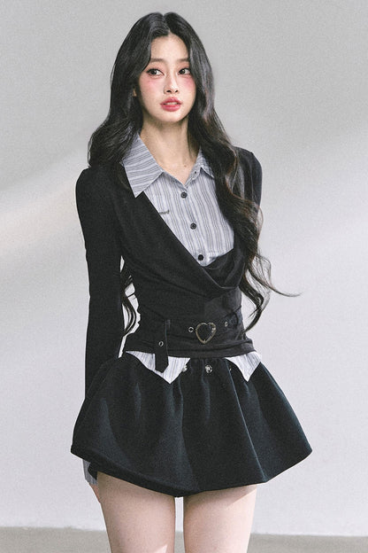 Waist Slim Long-Sleeved Tops