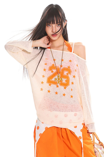 Vintage Rose One Shoulder T-Shirt