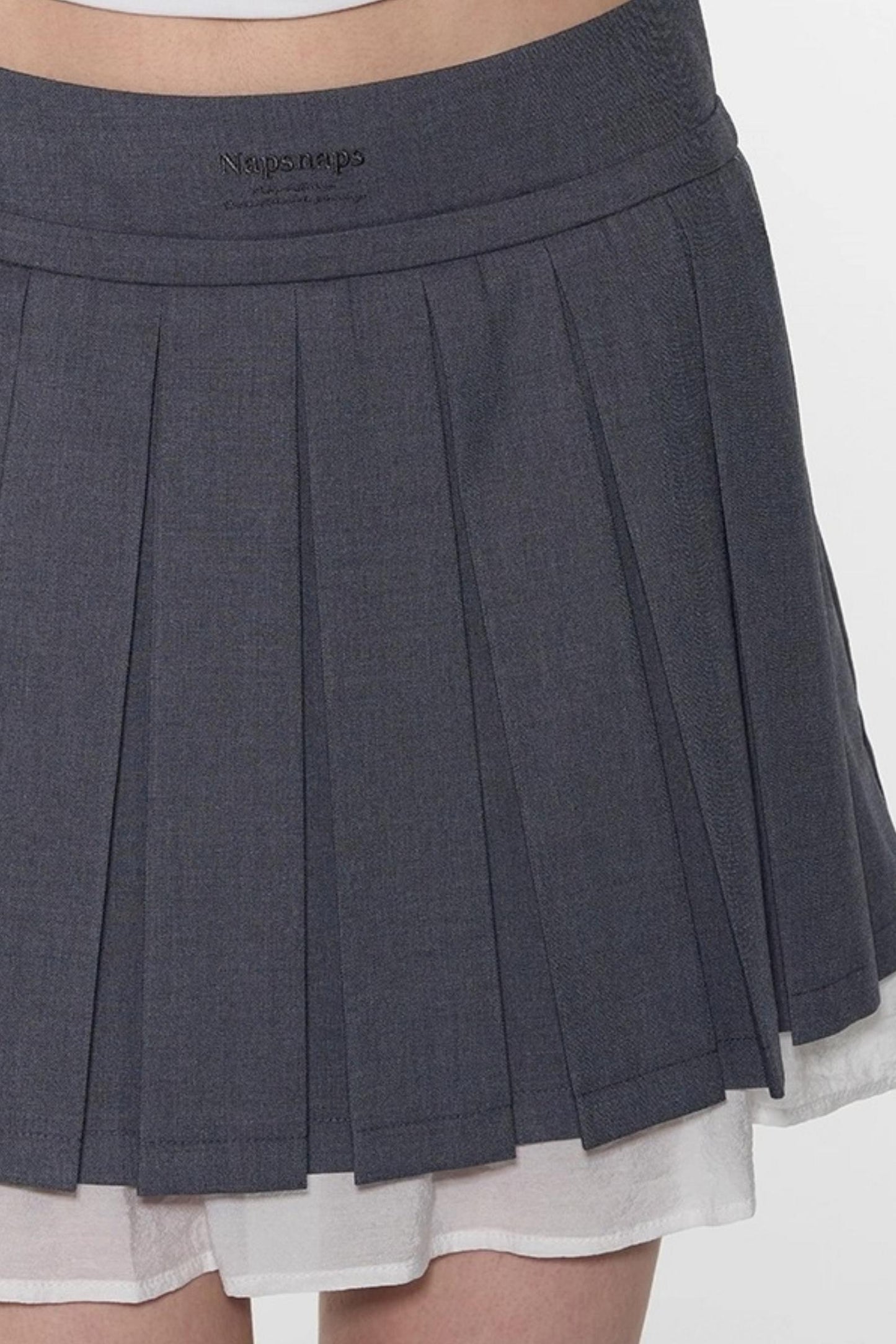 Gray A-Line Lace Skirt