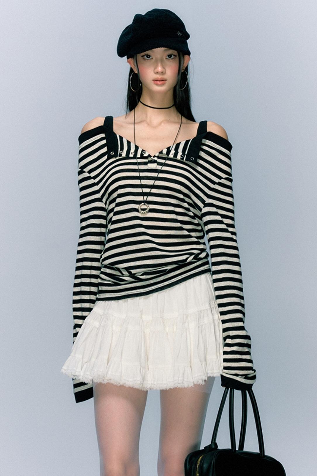 Sweet Cool Striped Slim Fit Top