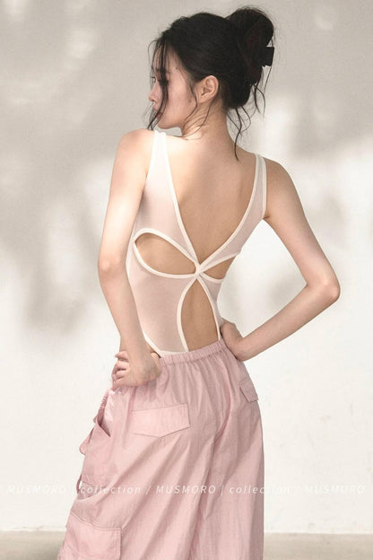 Open Back Mesh Bodysuit