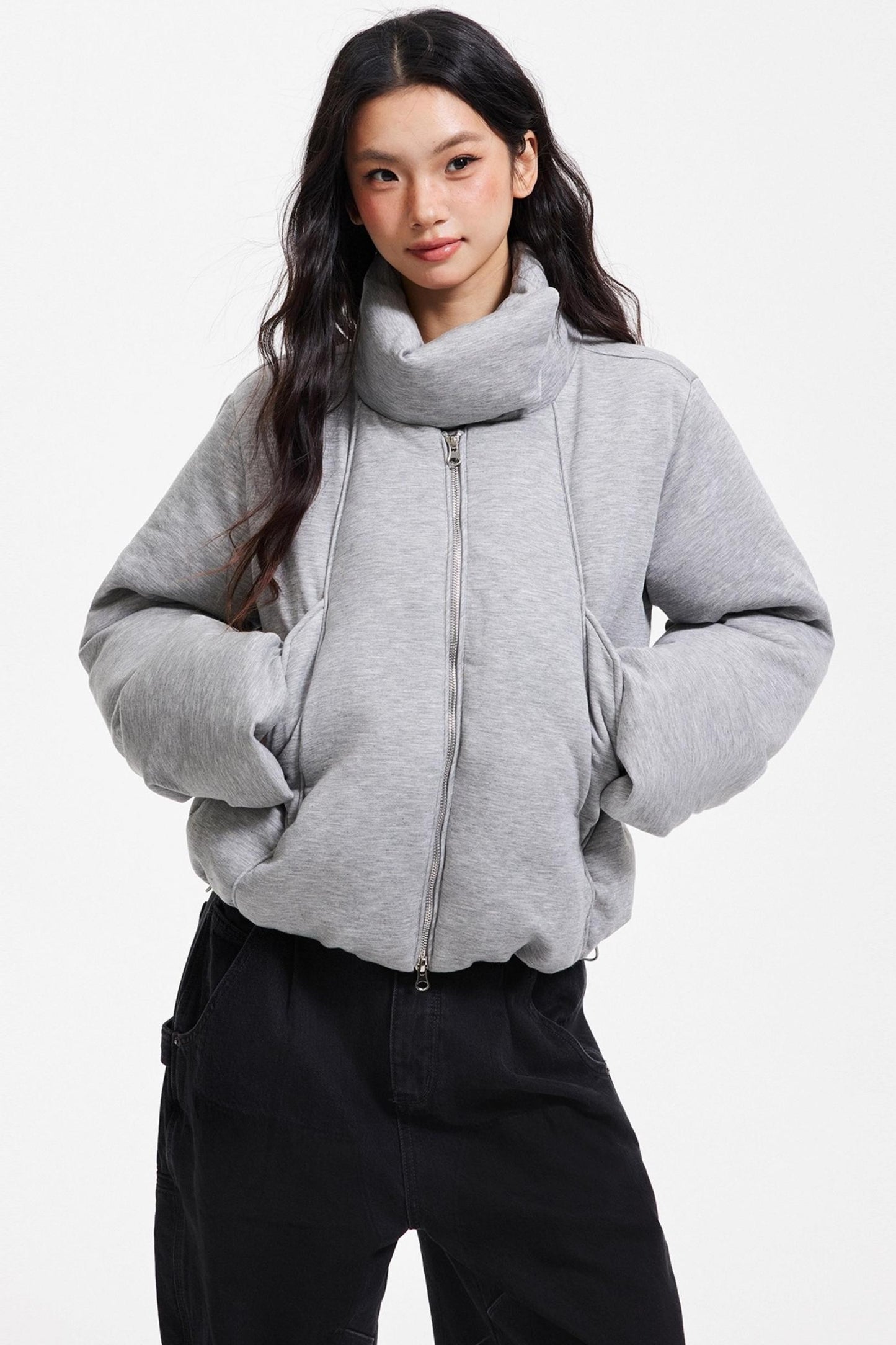 Gray White Duck Down Jacket