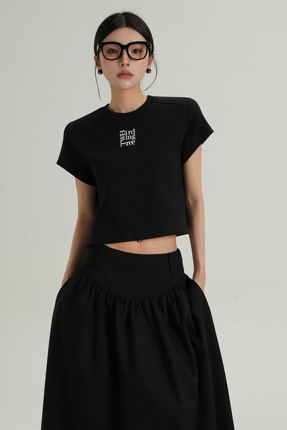 Chic High-Waist Crop Tee