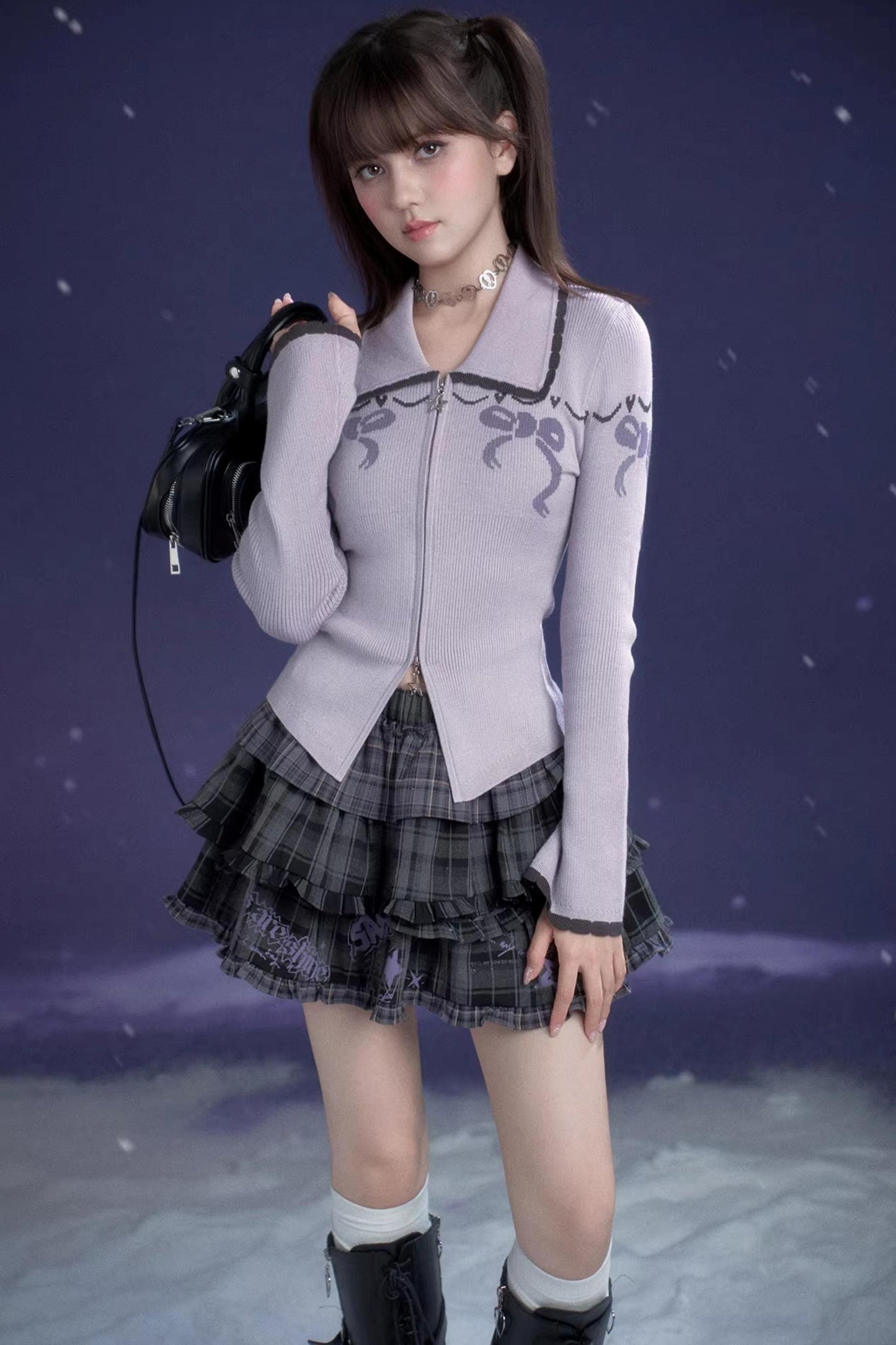 Sweet Taro Knit Cardigan