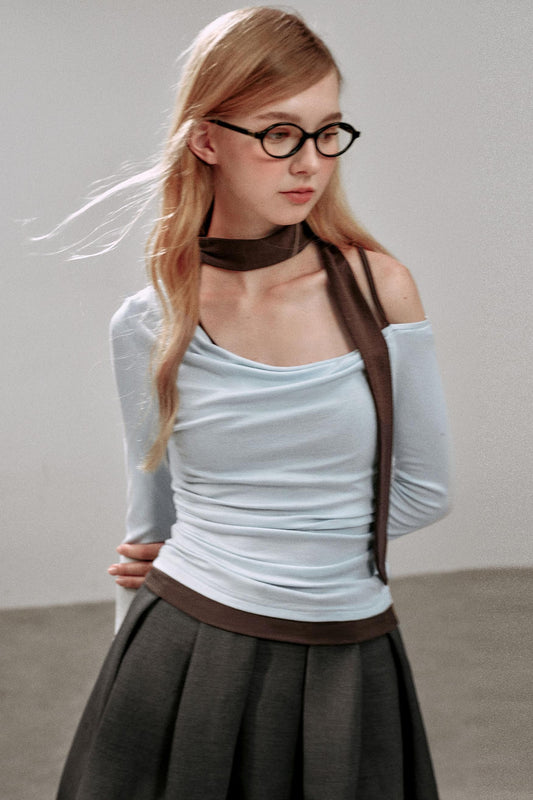 Blue Autumn Long Sleeve T-Shirt