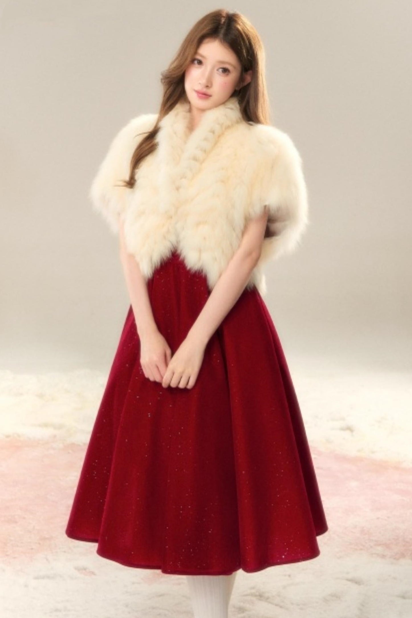 Red Velvet Bow Dress