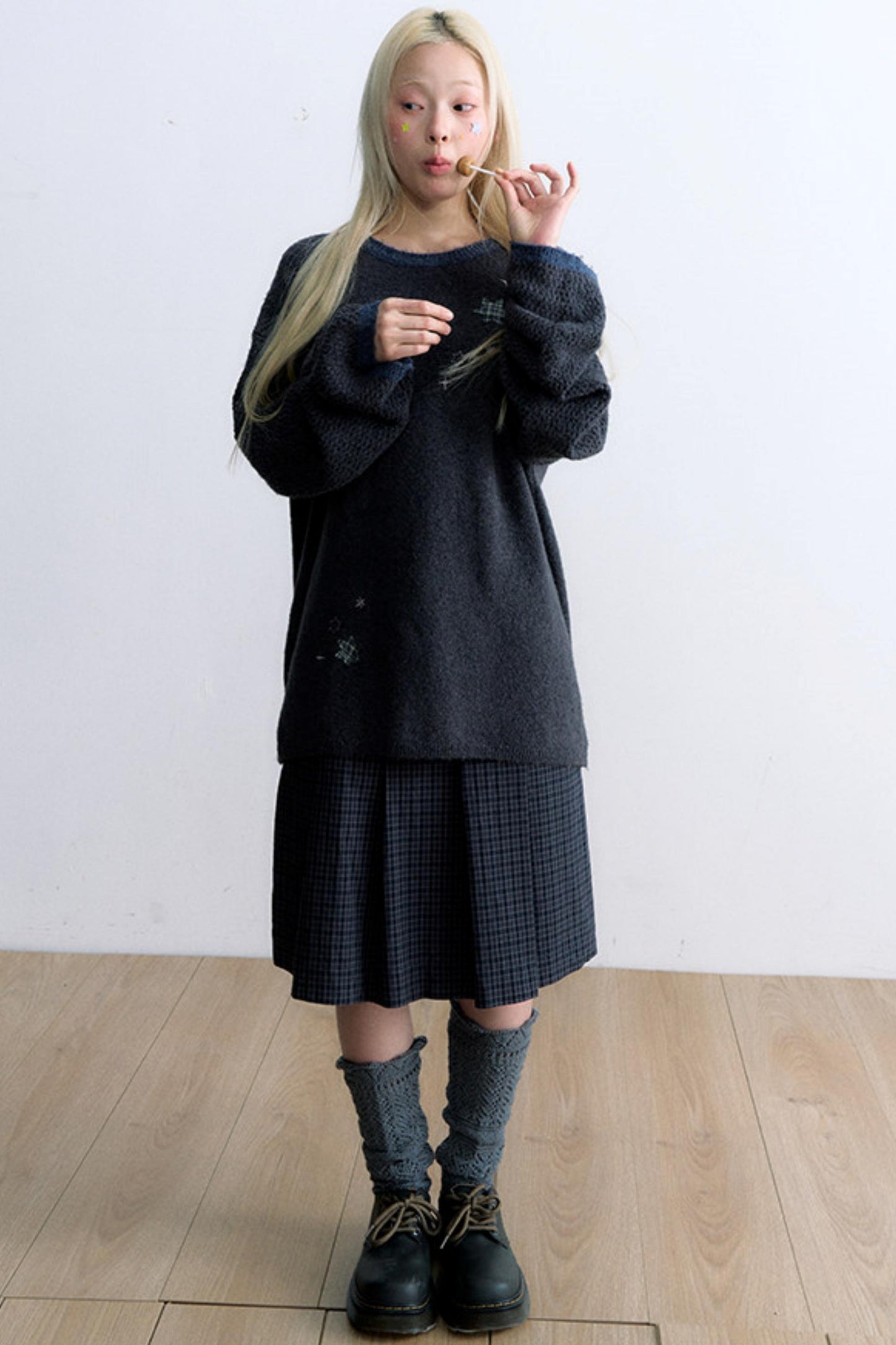 Embroidered Star Knit Sweater