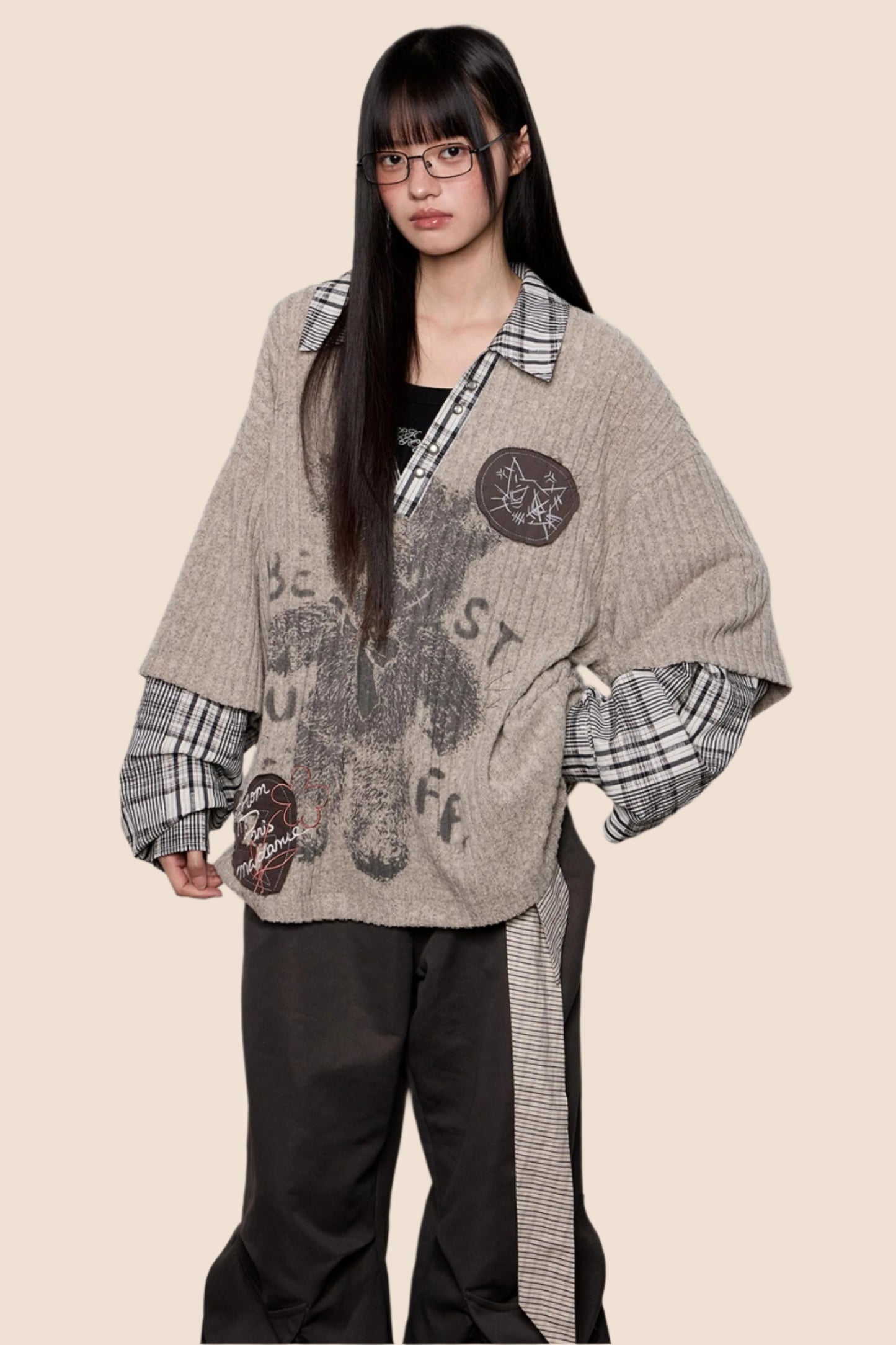 Graphic Knit Polo Shirt