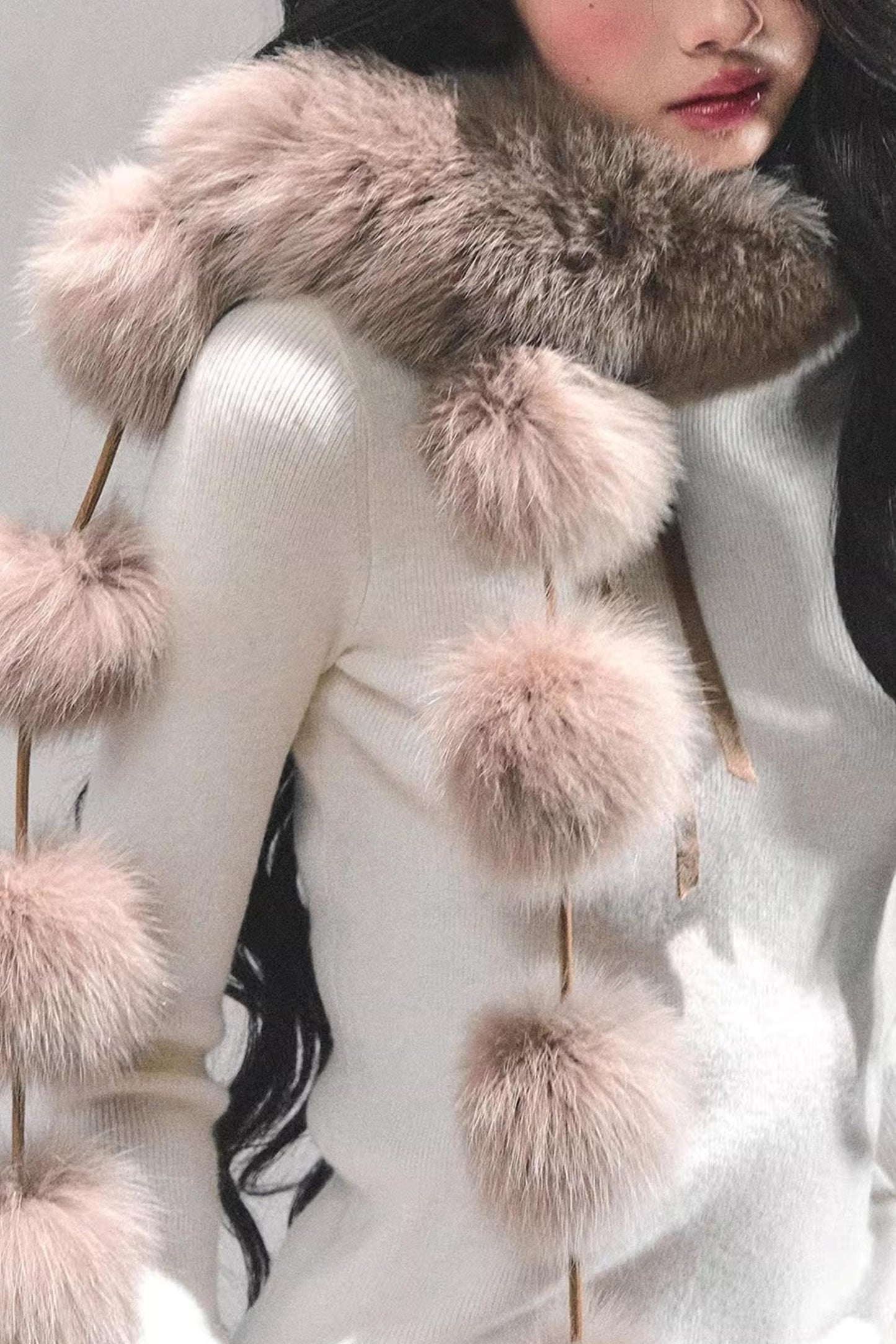 Faux Fox Fur Collar Scarf