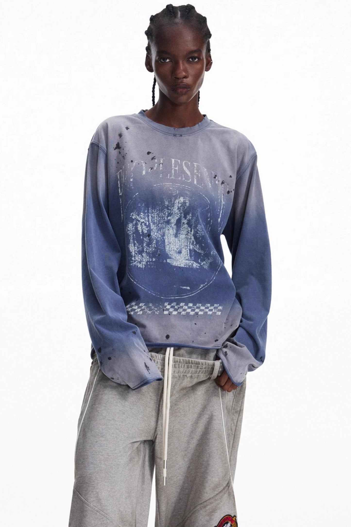 Vintage Gradient Pullover Sweatshirt