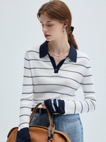 Sailing Day Striped Knitwear Top