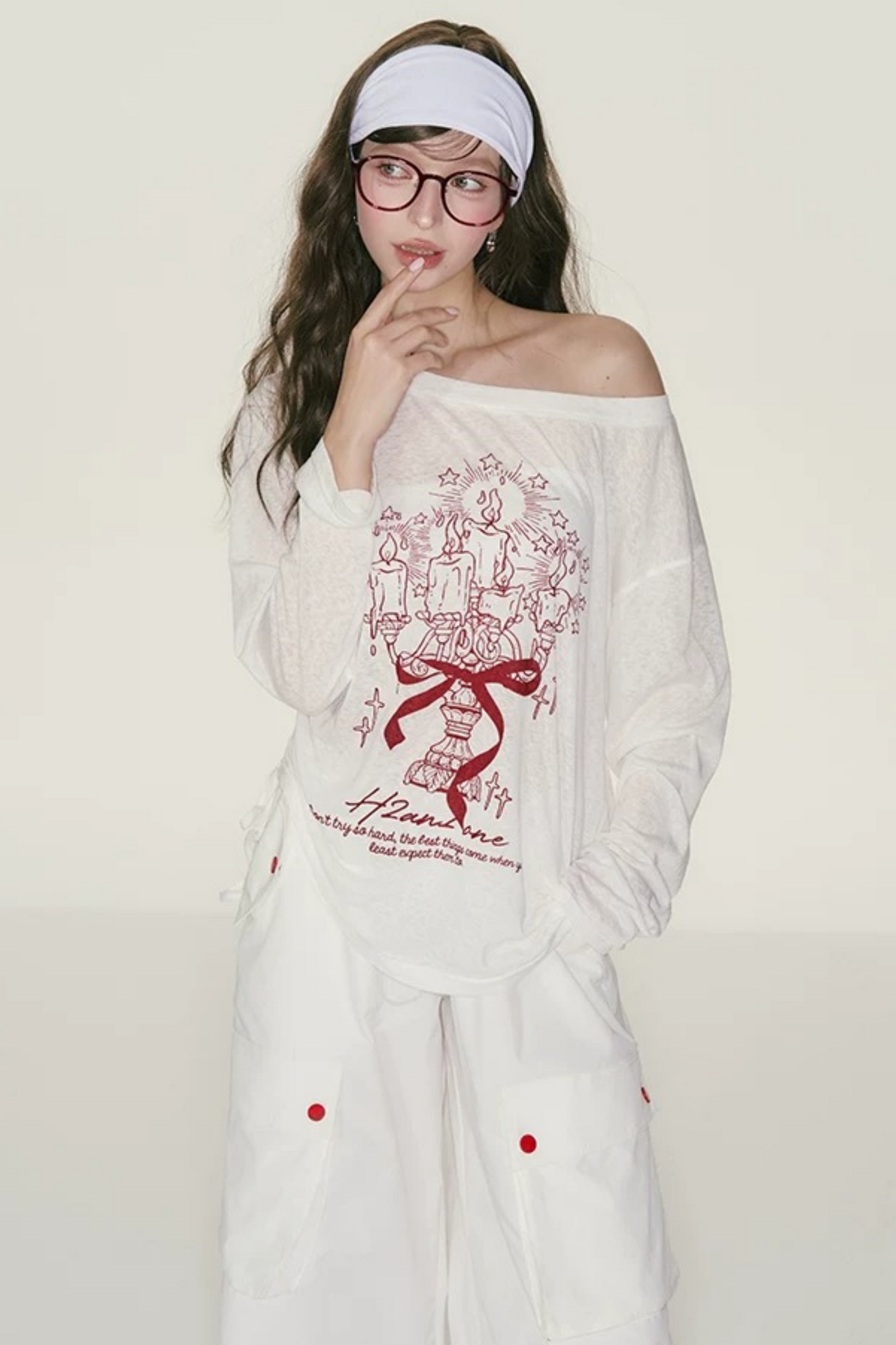 Graffiti Off-Shoulder Top