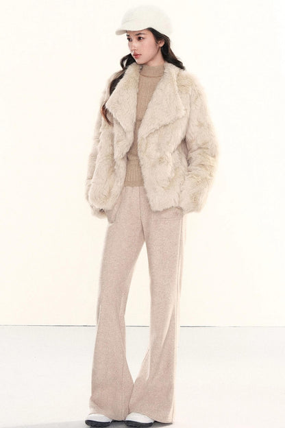 Fleece-Lined Flared Pants