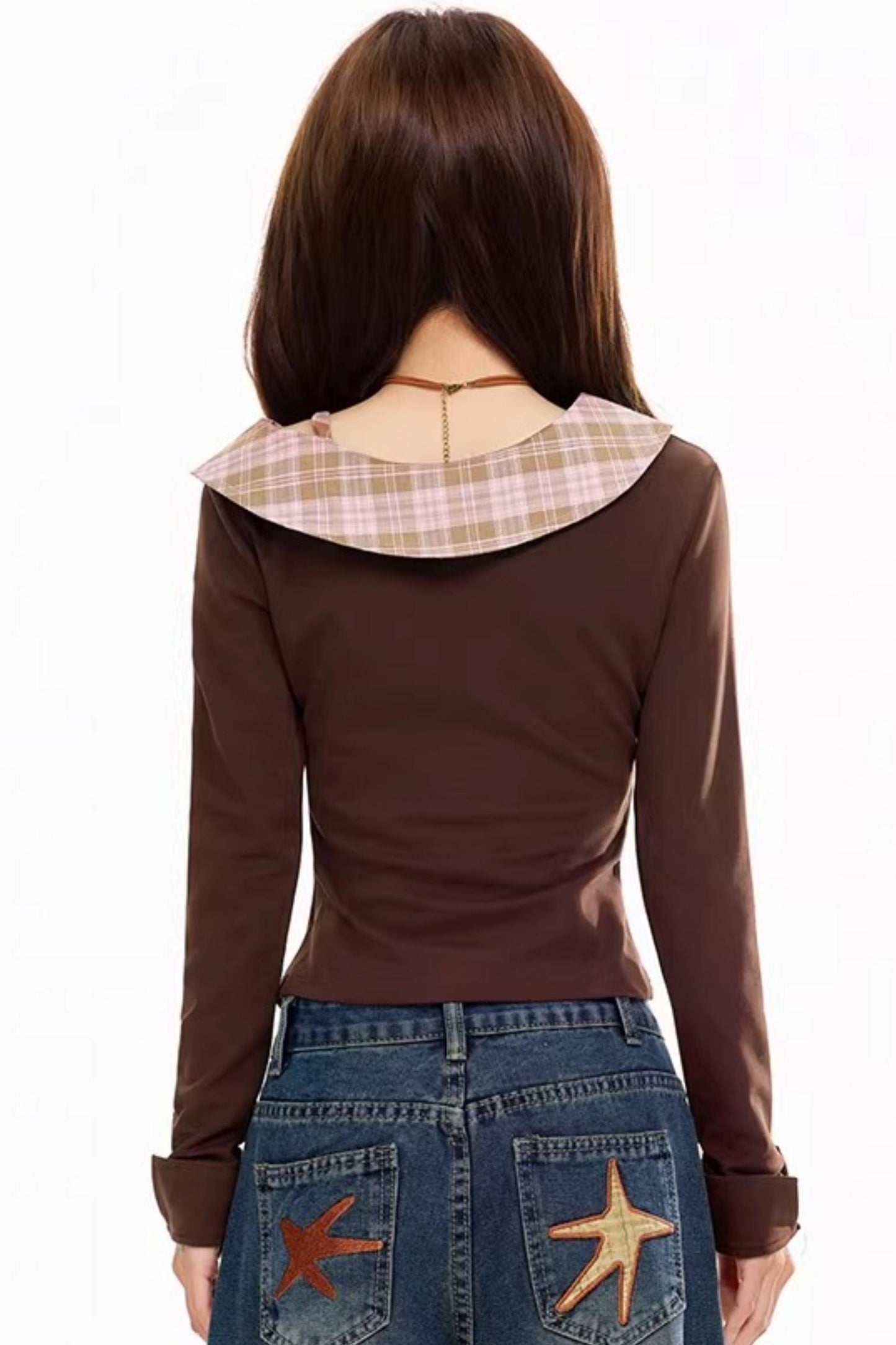 Retro Plaid Patchwork T-Shirt