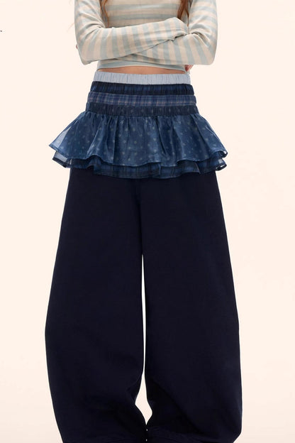 Layered Multi-Waisted Trousers