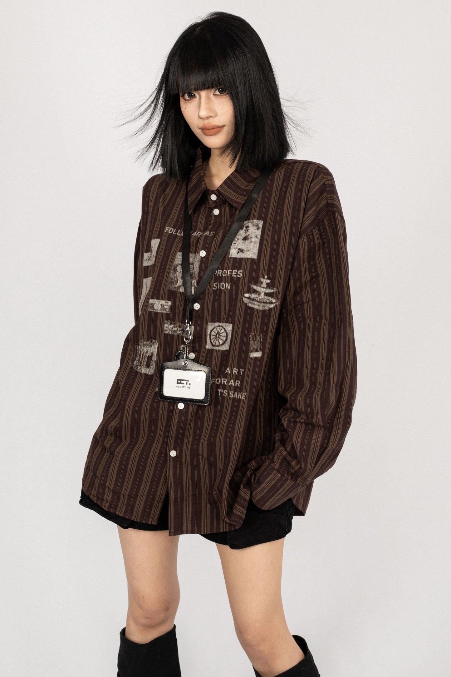 American Vintage Striped Long Sleeve Shirt